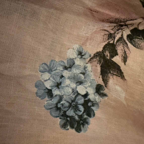 100% pink floral linen summer dress - Picture 3 of 6